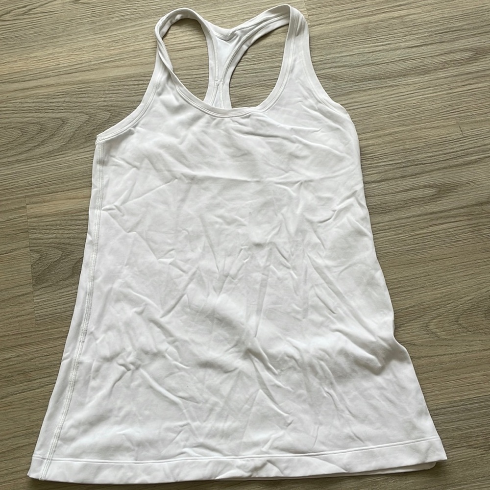 Lululemon racerback tank top white size 10